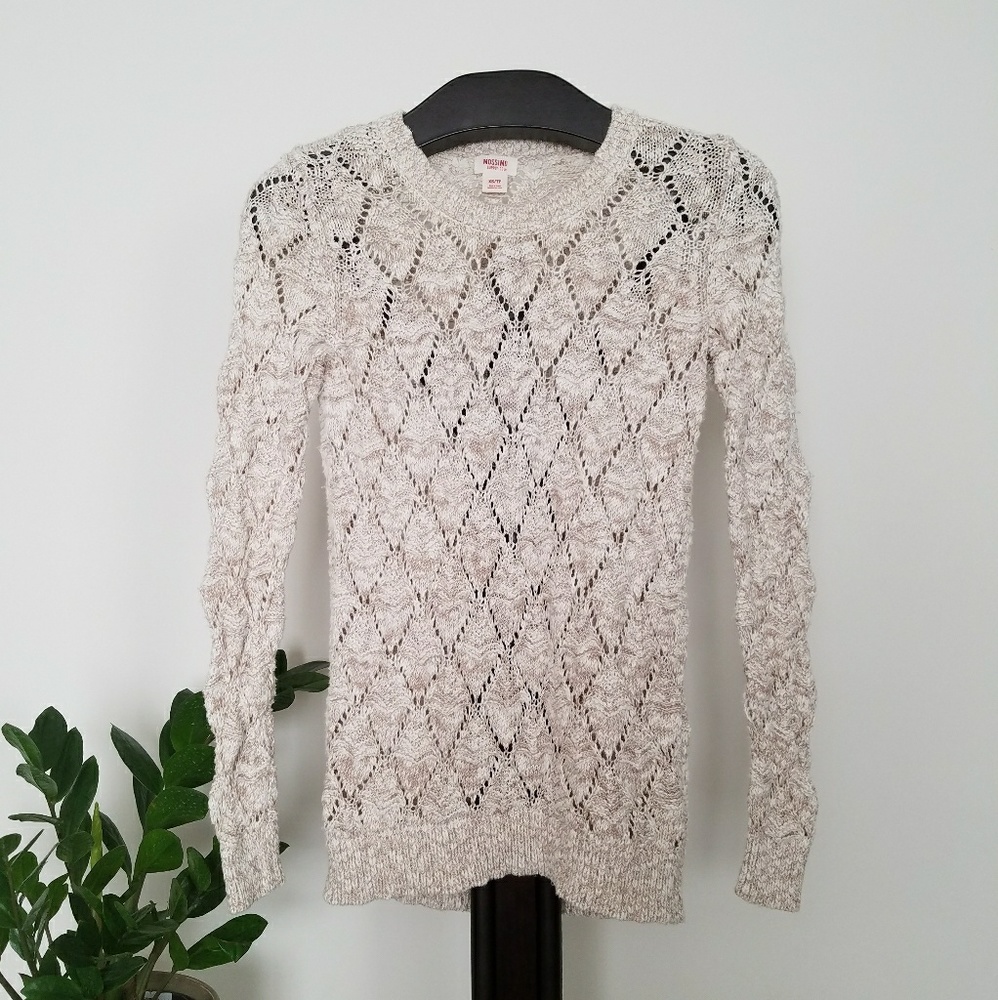 ☀️5 for $20- Mossimo Knitted, Netted Sweater
